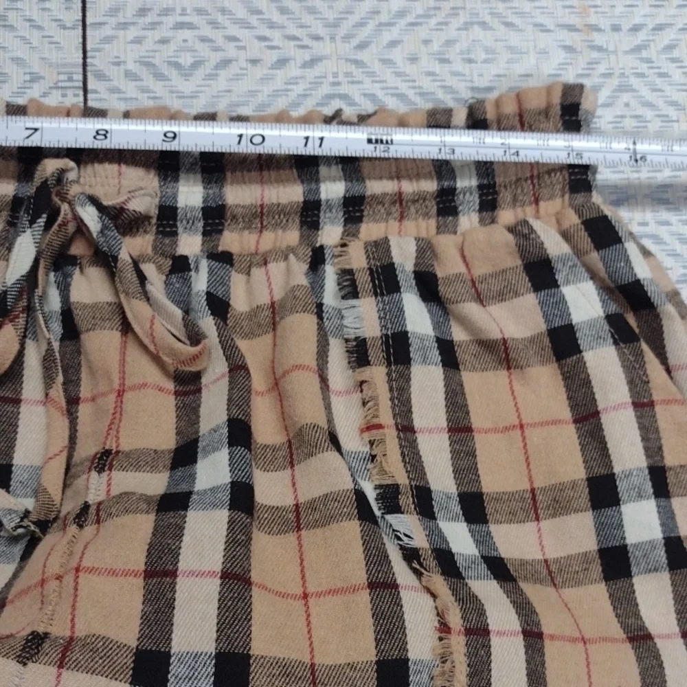JODIFL Plaid Pants Wide Leg in Beige and Black - Picture 6 of 12